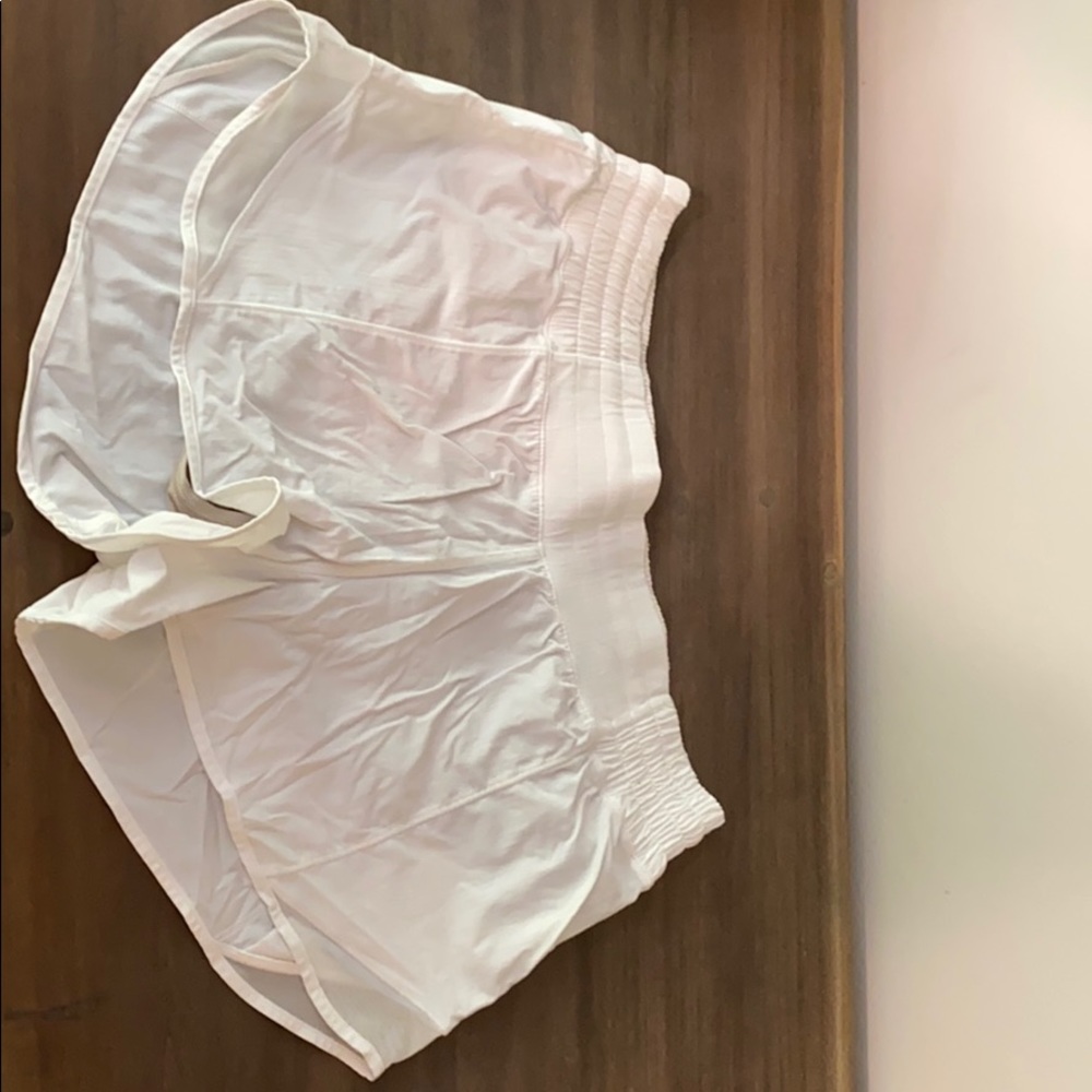 High waisted hotty hot 2.5” lululemon shorts.